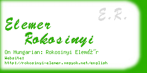 elemer rokosinyi business card